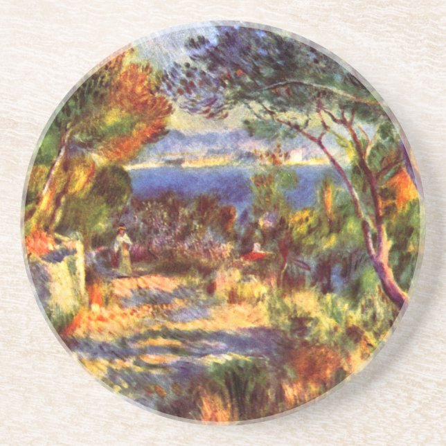 Dessous De Verre En Grès L'Estaque par Pierre Renoir, Impressionnisme Vinta (Devant)