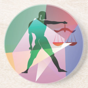 Dessous De Verre En Grès libra abstraite