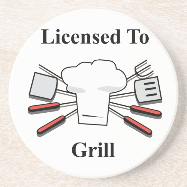 Dessous De Verre En Grès Licence De Grill (Devant)