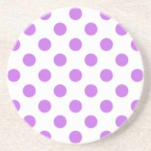 Dessous De Verre En Grès Lilac et pois blancs