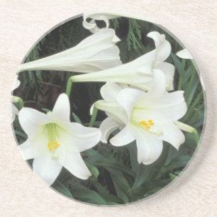 Dessous De Verre En Grès Lily de Pâques (Lilium regale)