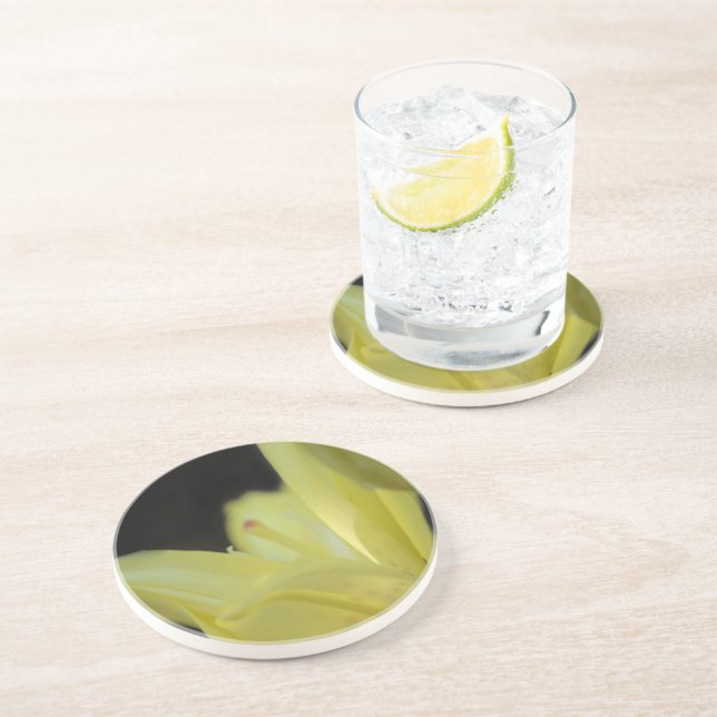 Dessous De Verre En Grès Lily jaune par Shirley Taylor (Côté)