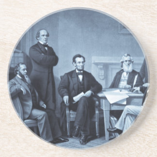 Dessous De Verre En Grès Lincoln Lecture de la proclamation d'émancipation