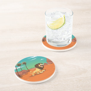 Dessous De Verre En Grès lion