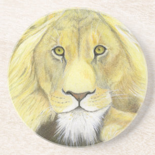 Dessous De Verre En Grès Lion