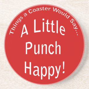 Dessous De Verre En Grès Little Punch Happy Coaster