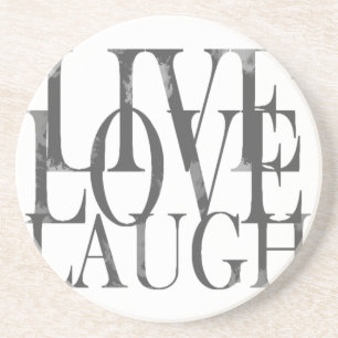 Dessous De Verre En Grès Live Love Laugh Cote Inspirationnelle