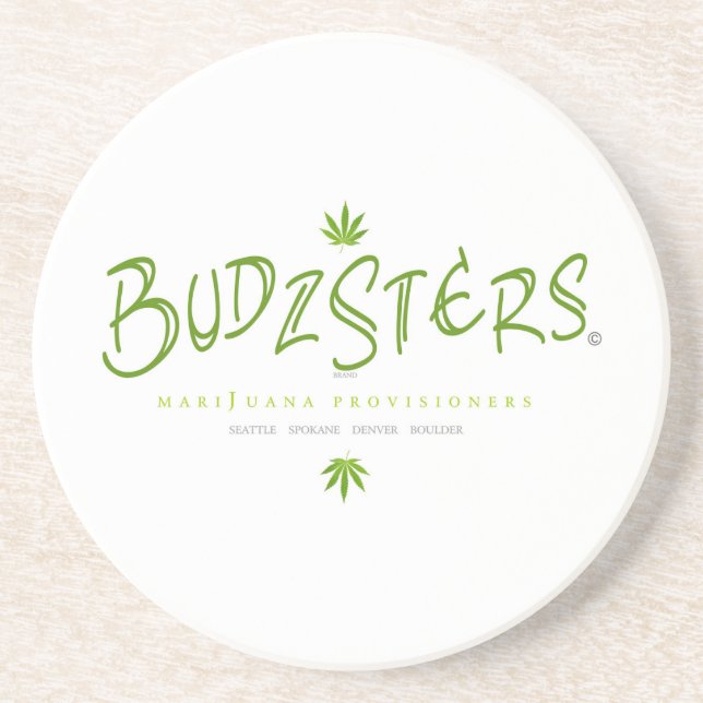 Dessous De Verre En Grès Logo Budzsters (Devant)