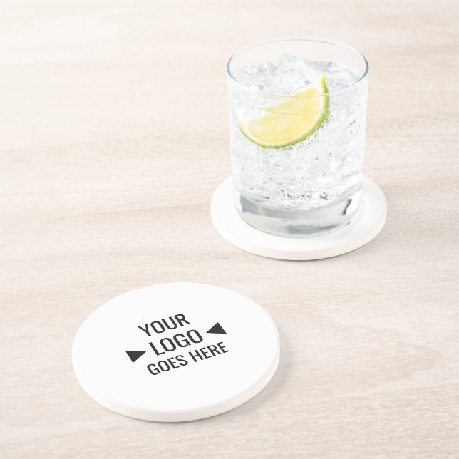 Dessous De Verre En Grès Logo d'entreprise personnalisable facile (Côté)