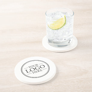 Dessous De Verre En Grès Logo d'entreprise personnalisé