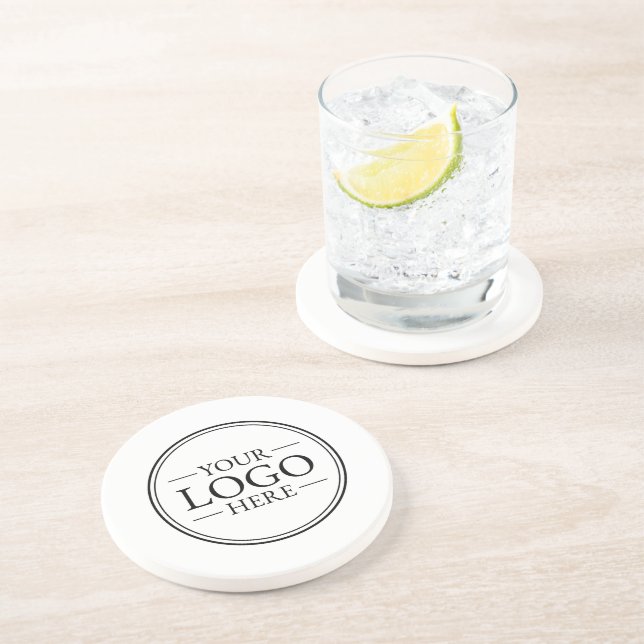 Dessous De Verre En Grès Logo d'entreprise personnalisé (Côté)