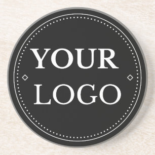 Dessous De Verre En Grès Logo Entreprise Moderne