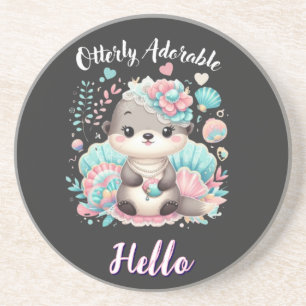 Dessous De Verre En Grès Loutre absolument adorable mignonne kawaii