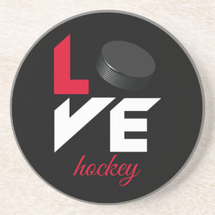 Dessous De Verre En Grès Love hockey