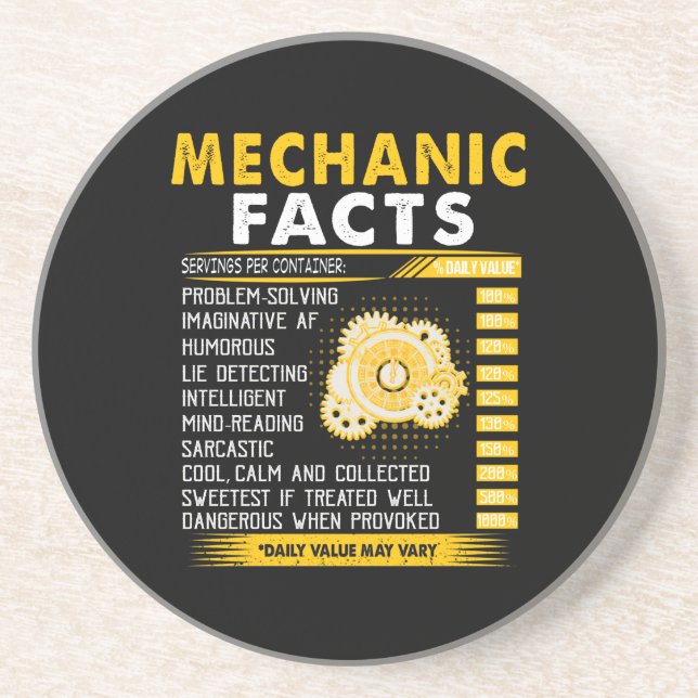Dessous De Verre En Grès Lovers mécaniques | Mechanic Facts (Devant)