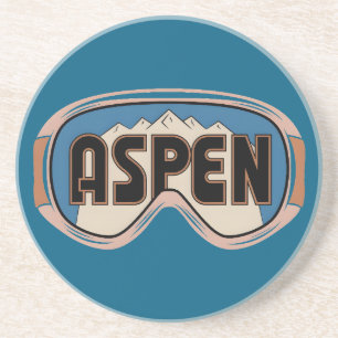 Dessous De Verre En Grès Lunettes Aspen Snowmass Colorado station de ski ca