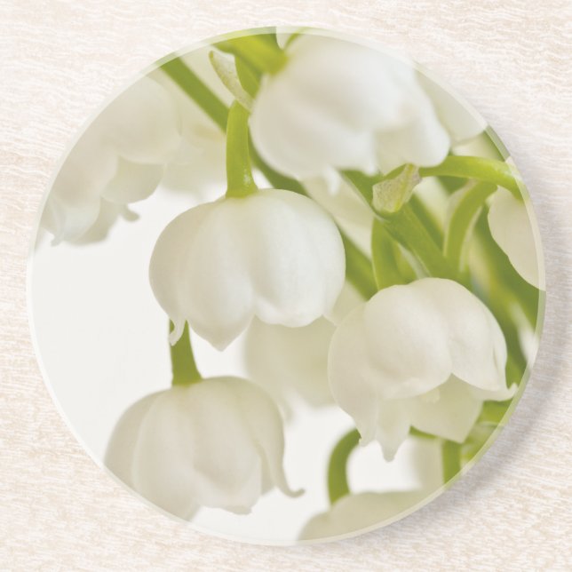 Dessous De Verre En Grès Lys blancs (Devant)