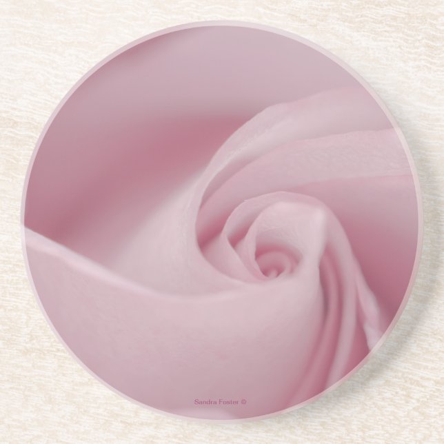 Dessous De Verre En Grès Macro rose (Devant)