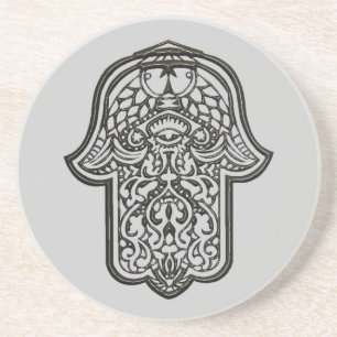Dessous De Verre En Grès Main de henné de Hamsa (original)