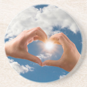 Dessous De Verre En Grès Mains d'amour