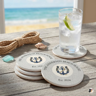Dessous De Verre En Grès Maison de plage nautique personnalisée sur mesure