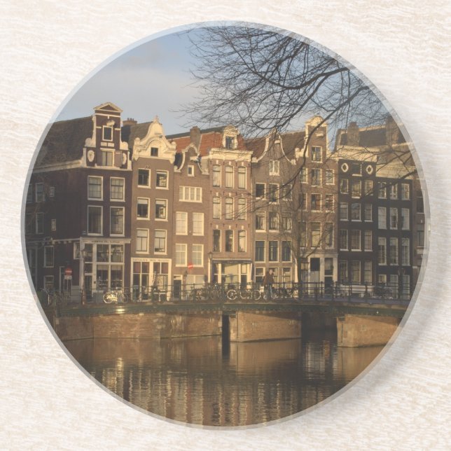 Dessous De Verre En Grès Maisons de canal (Devant)