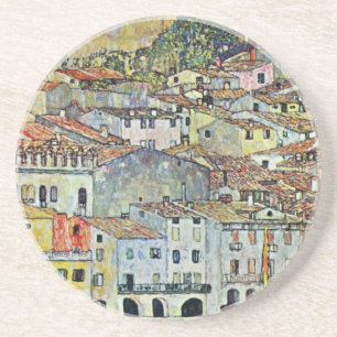 Dessous De Verre En Grès Malcesine sur le lac de Garde Par Gustav Klimt