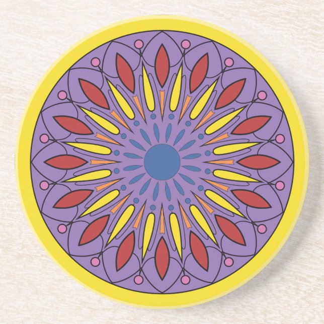 Dessous De Verre En Grès Mandala (Devant)