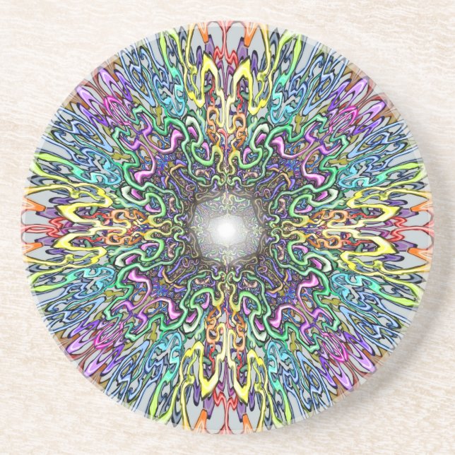 Dessous De Verre En Grès Mandala (Devant)