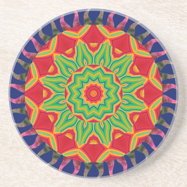 Dessous De Verre En Grès Mandala Beverage Coaster (Devant)