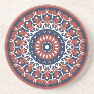 Dessous de verre en grès Mandala Design