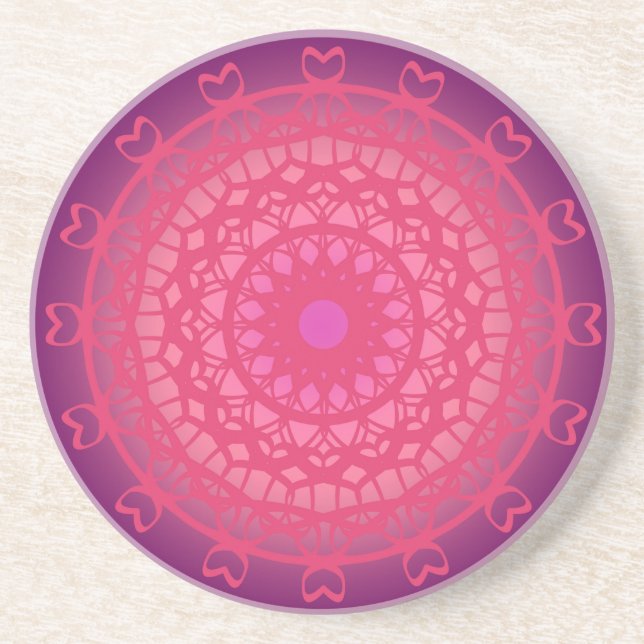 Dessous De Verre En Grès Mandala du silence (Devant)