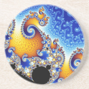 Dessous De Verre En Grès Mandelbrot Set Satellite Double Spirale Fractale