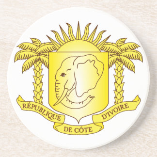 Dessous De Verre En Grès Manteau de la Côte d'Ivoire des bras