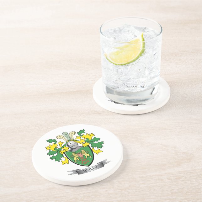 Dessous De Verre En Grès Manteau de Reilly des bras (Côté)