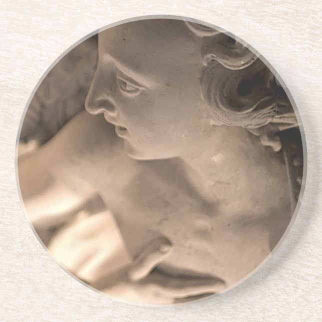 Dessous De Verre En Grès Marble Angel Sculpture Art Imprimer (Devant)