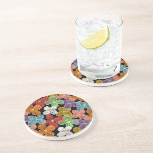 Dessous De Verre En Grès Marguerites à la craie