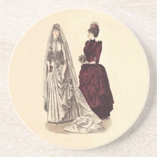 Dessous De Verre En Grès Mariage Antique