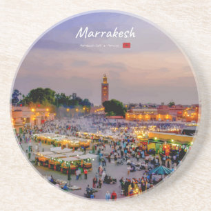 Dessous De Verre En Grès Marrakech, Maroc - Place Jemaa el Fnaa