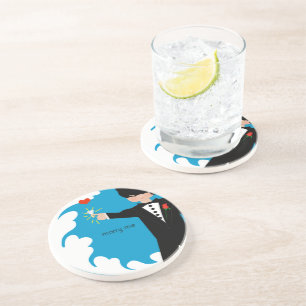 Dessous De Verre En Grès Marry Me Tuxedo Big Diamond Damask Edge Dessous de