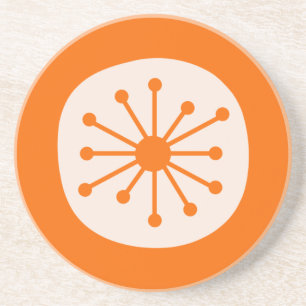 Dessous De Verre En Grès Mauvais Âge Atomique Mi-Siècle Point Atomique Oran