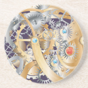 Dessous De Verre En Grès mécanisme d'horloge