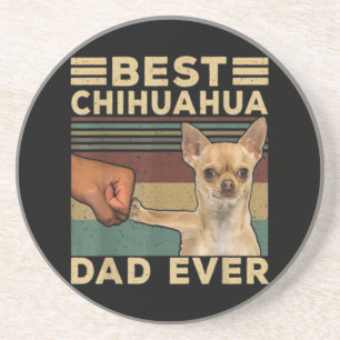 Dessous De Verre En Grès Meilleur papa Chihuahua jamais