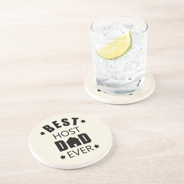 Dessous De Verre En Grès Meilleur papa hôte jamais heureux fête des pères i (Côté)