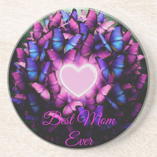 Dessous De Verre En Grès Meilleure Maman Ever  (Devant)