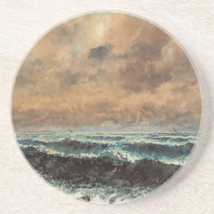 Dessous De Verre En Grès Mer d'automne - Gustave Courbet