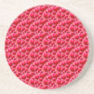 Dessous De Verre En Grès Mer des Coeurs Roses