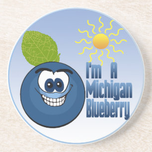 Dessous De Verre En Grès Michigan Blueberry