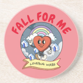 Dessous De Verre En Grès Mikitiez personnalisé valentine drôle lovebug logi