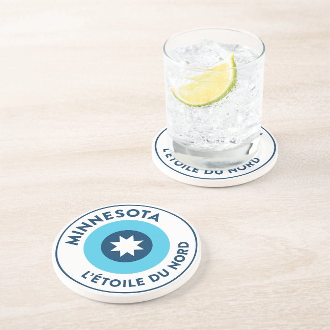 Dessous De Verre En Grès Minnesota - L'Étoile Du Nord (Côté)